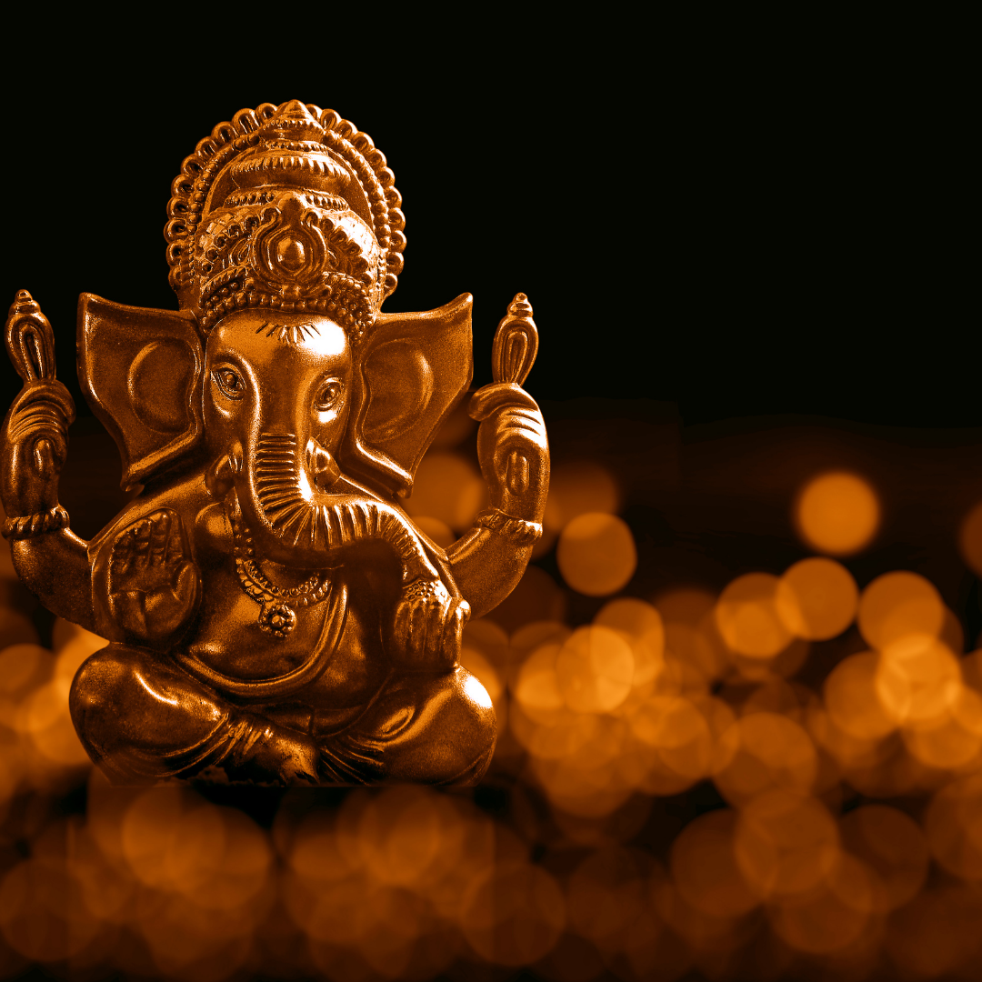 Ganesha statue with left trunk